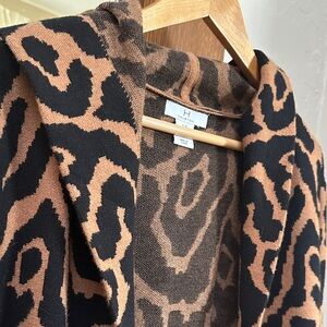H by Halston Brown and Black Open Cardigan